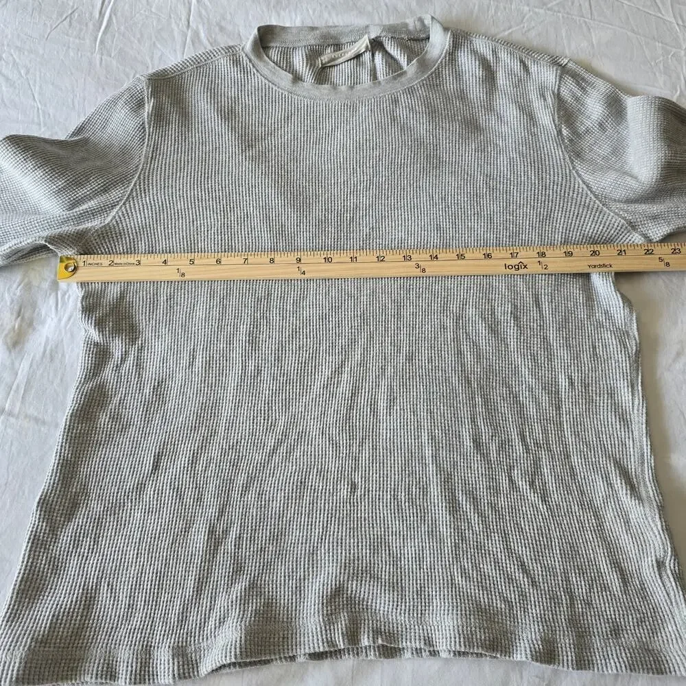 Everlane Men’s Waffle Knit Gray Long Sleeve T-Shirt Size M Minimalist Streetwear - Picture 5 of 8